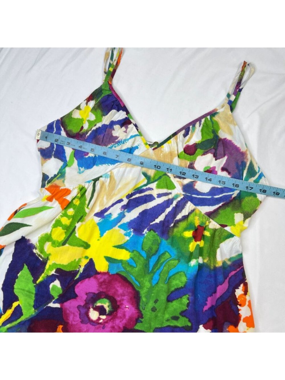 Vintage Jam's World Tropic Sunrise Midi Sundress Multicolor Floral W337 size XL - Picture 4 of 8